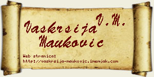 Vaskrsija Mauković vizit kartica
